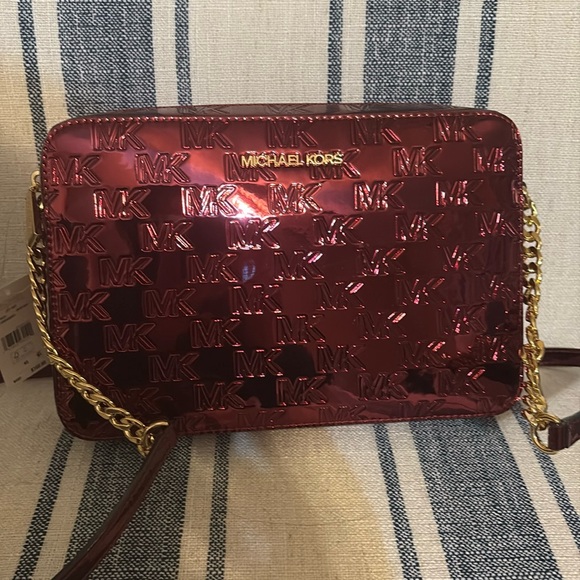Michael Kors Jet Set Crossbody in Deep Red — NWT - Picture 1 of 4
